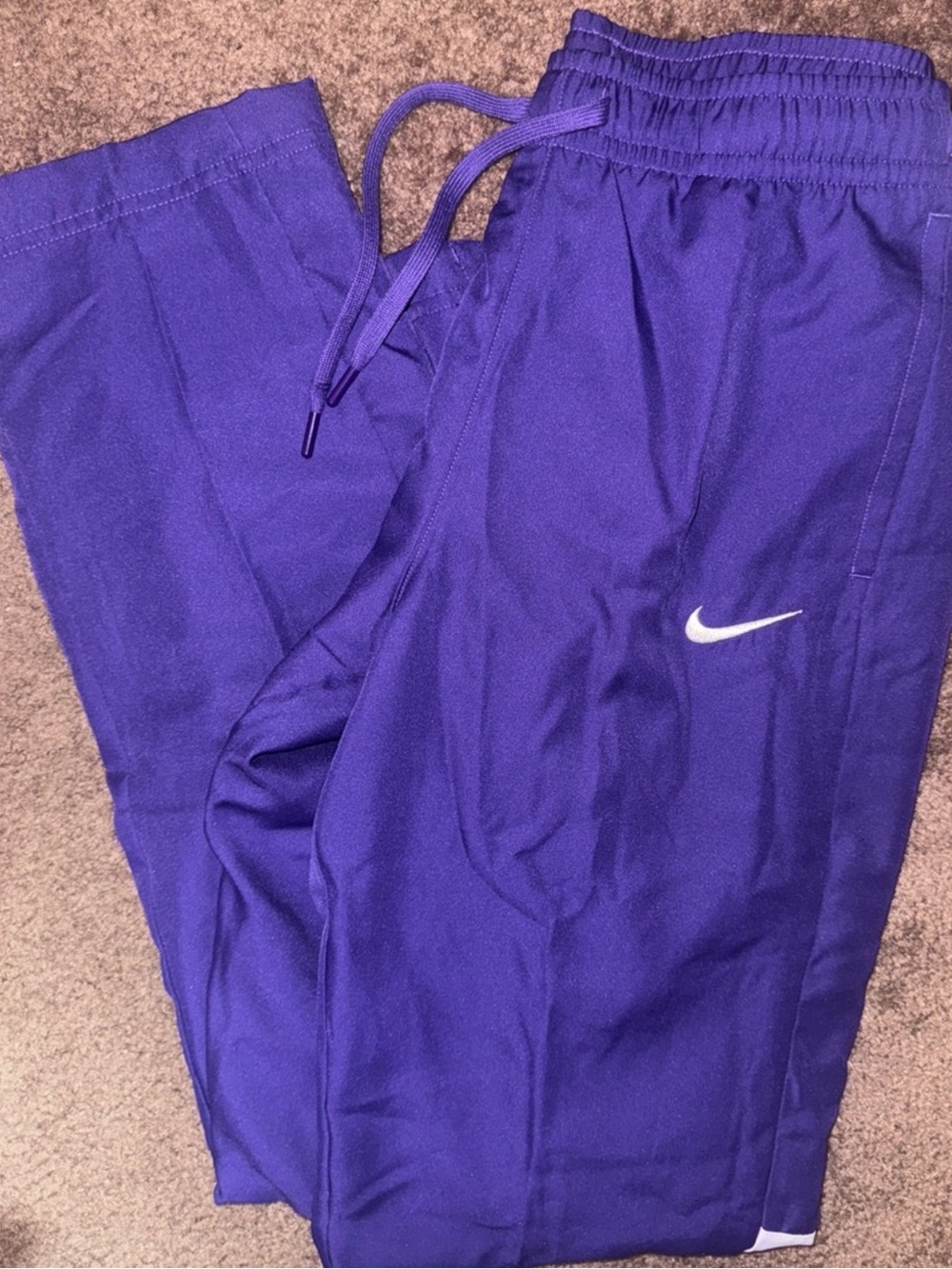 Nike Purple Jogger track Pant with White Swoosh